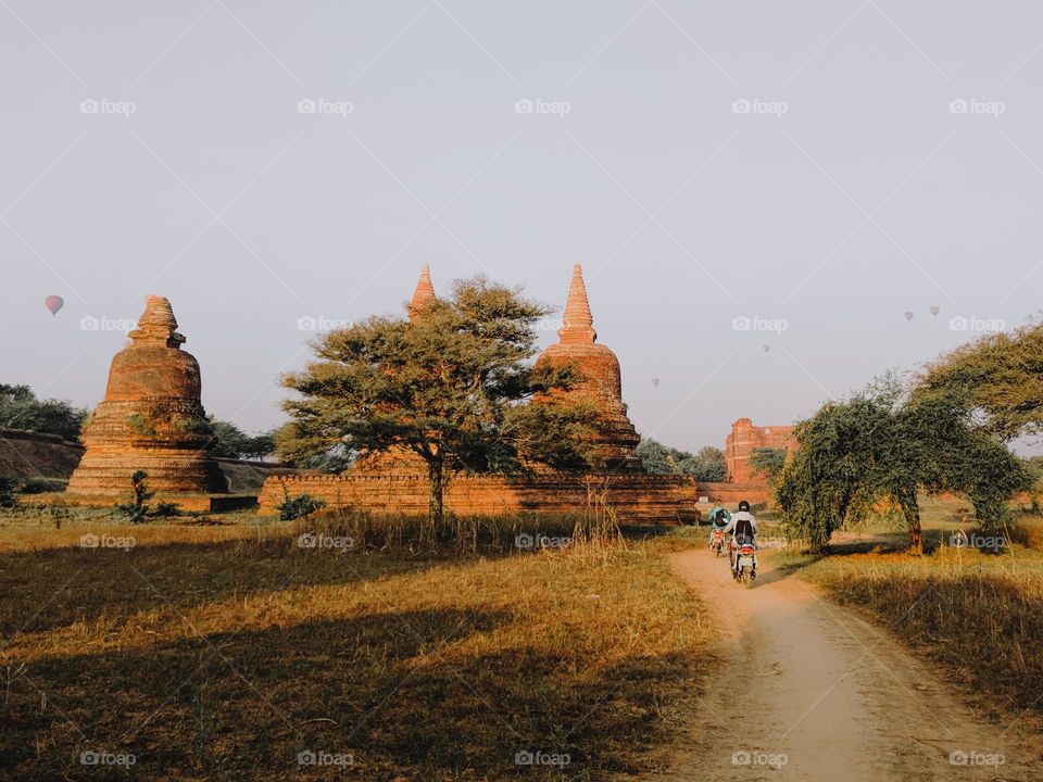 Riding through the temples