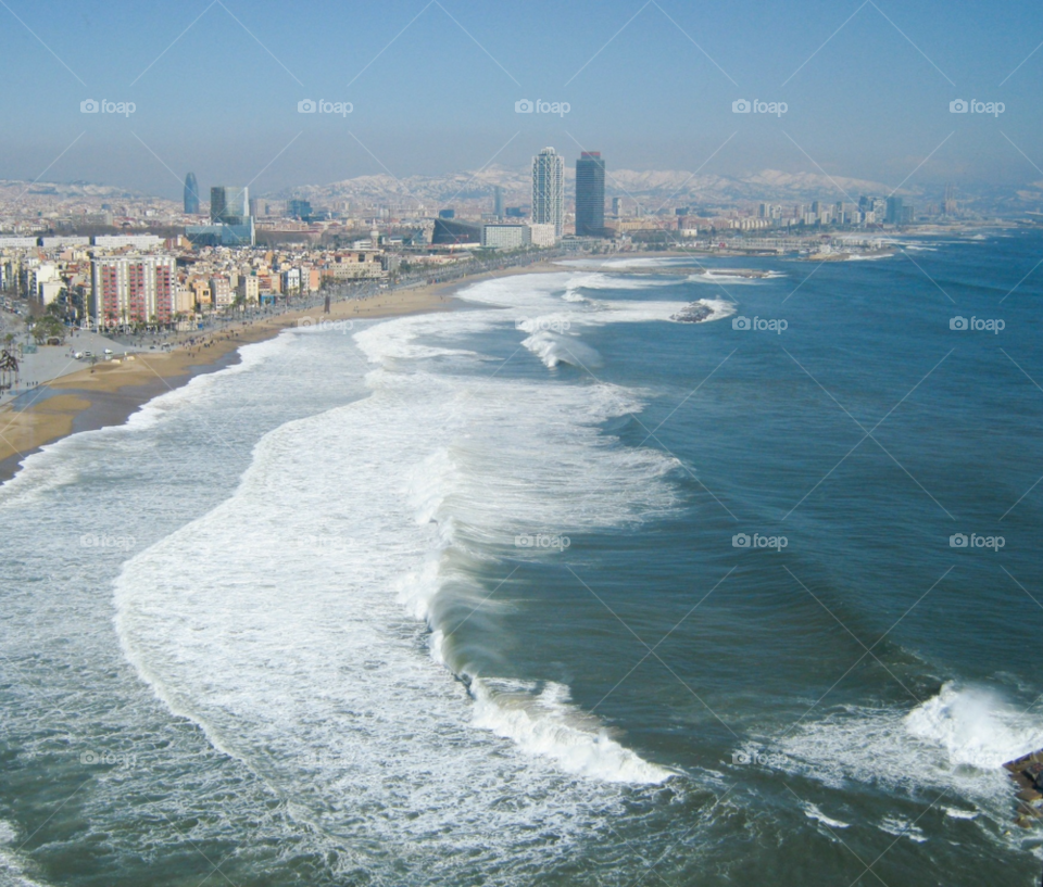 water sea barcelona by tediiliescu