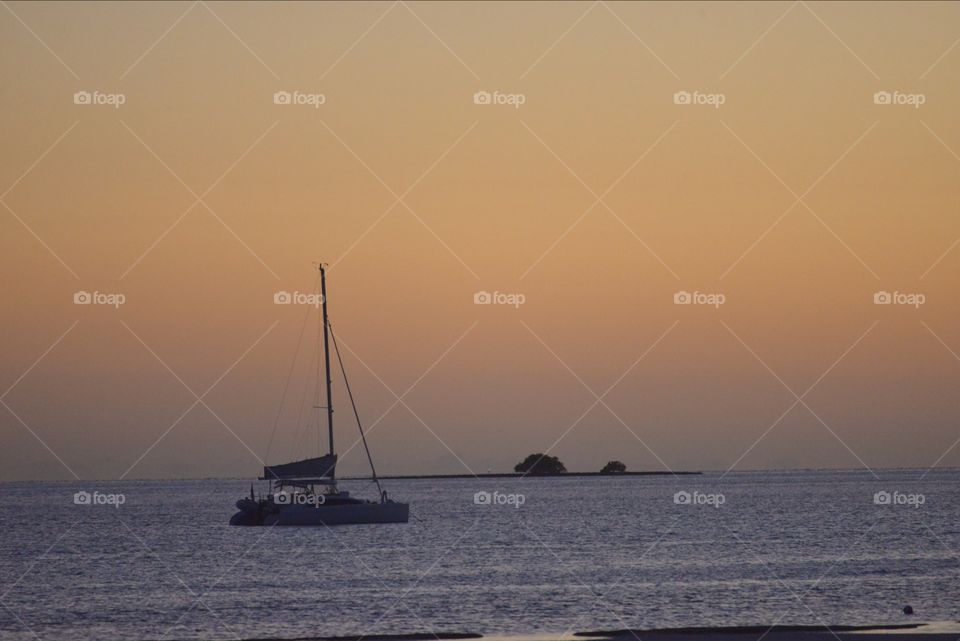 Sailing at dusk