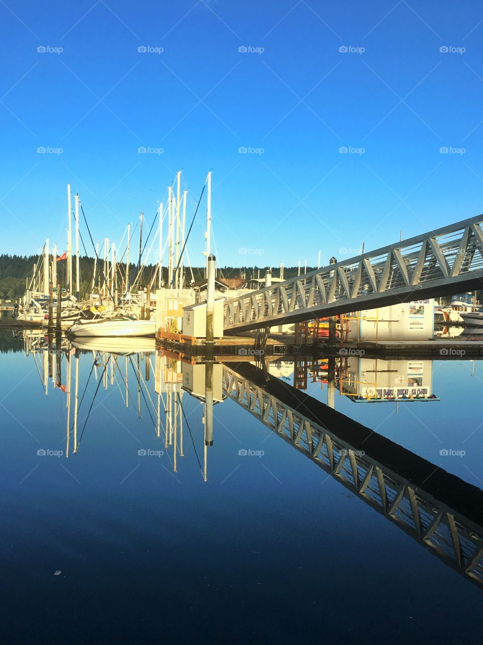 Boat Marina Reflection 