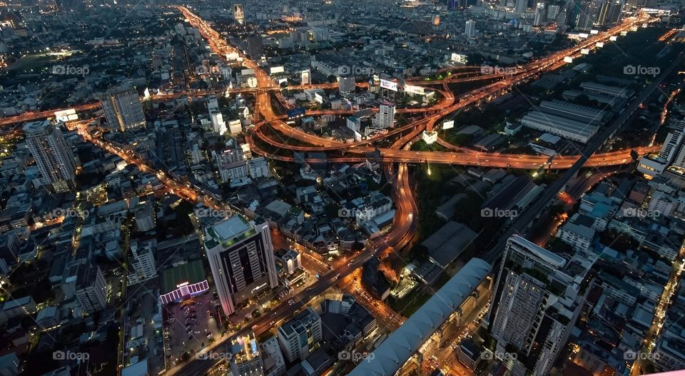 Beautiful traffic lights in the big city