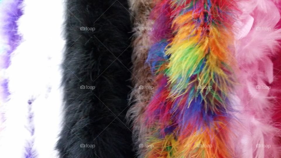 Faux fur, bright and colorful
