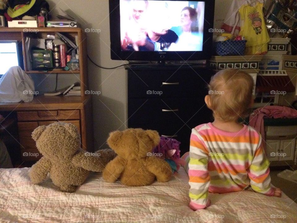 Watching TV with friends 