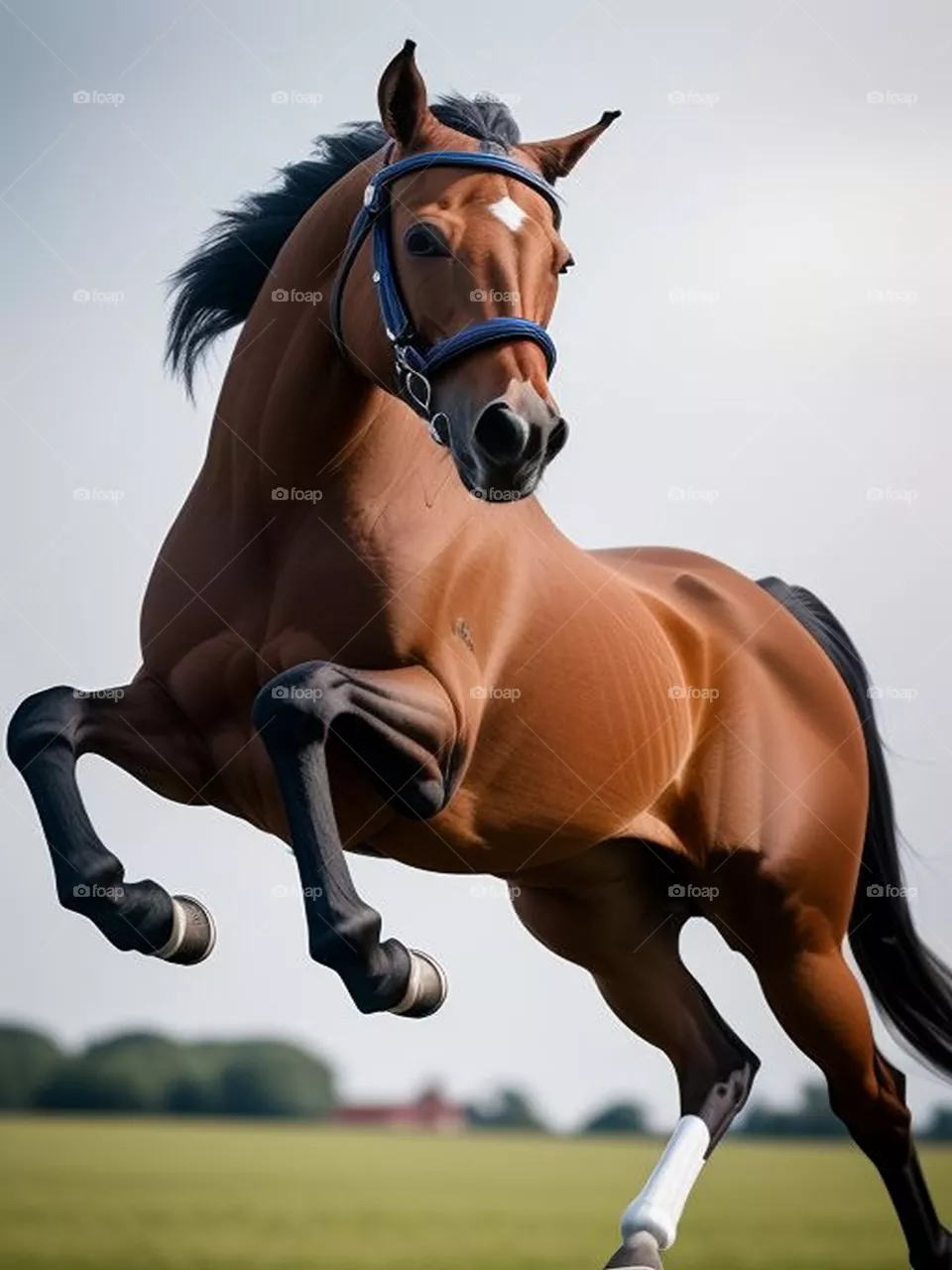 A beautiful horse running