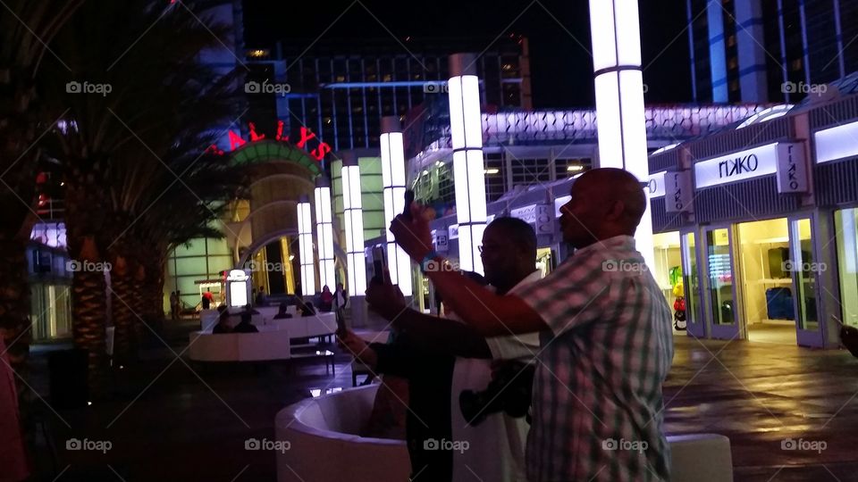 Vegas Selphies. I found it amusing that my friends were loned up taking selfies of themselves so snapped the picture. 