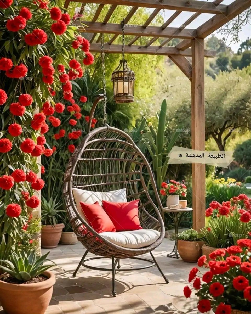 Glory be to God, the magnificent and picturesque view and the natural green trees are a view that is nothing more wonderful than it