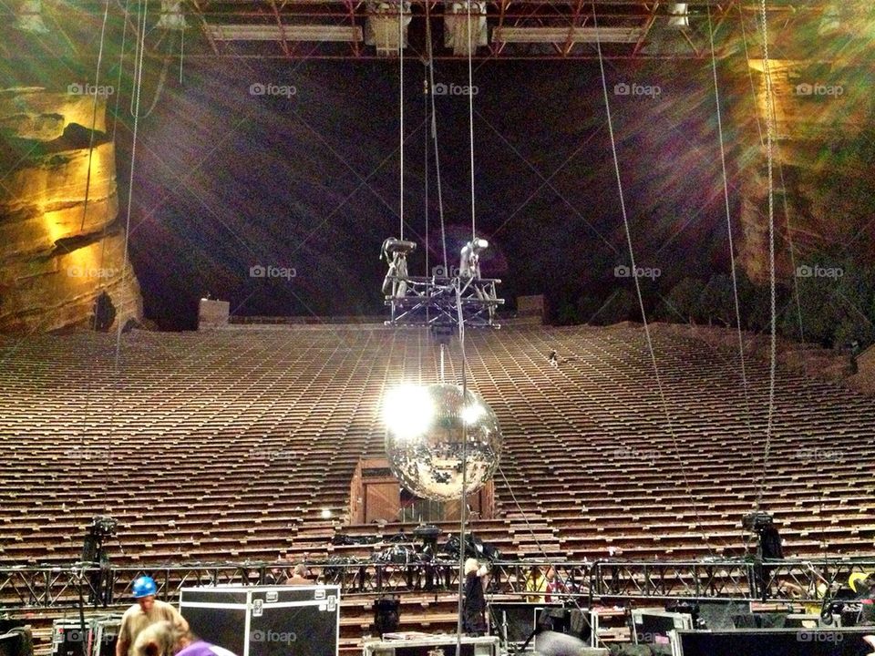 Red rocks mirror ball