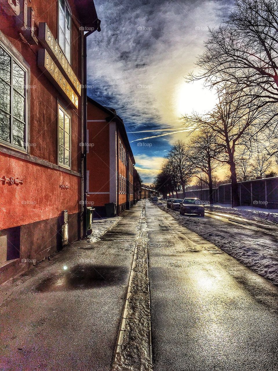 Wet street in sunlight!. Wet street in sunlight