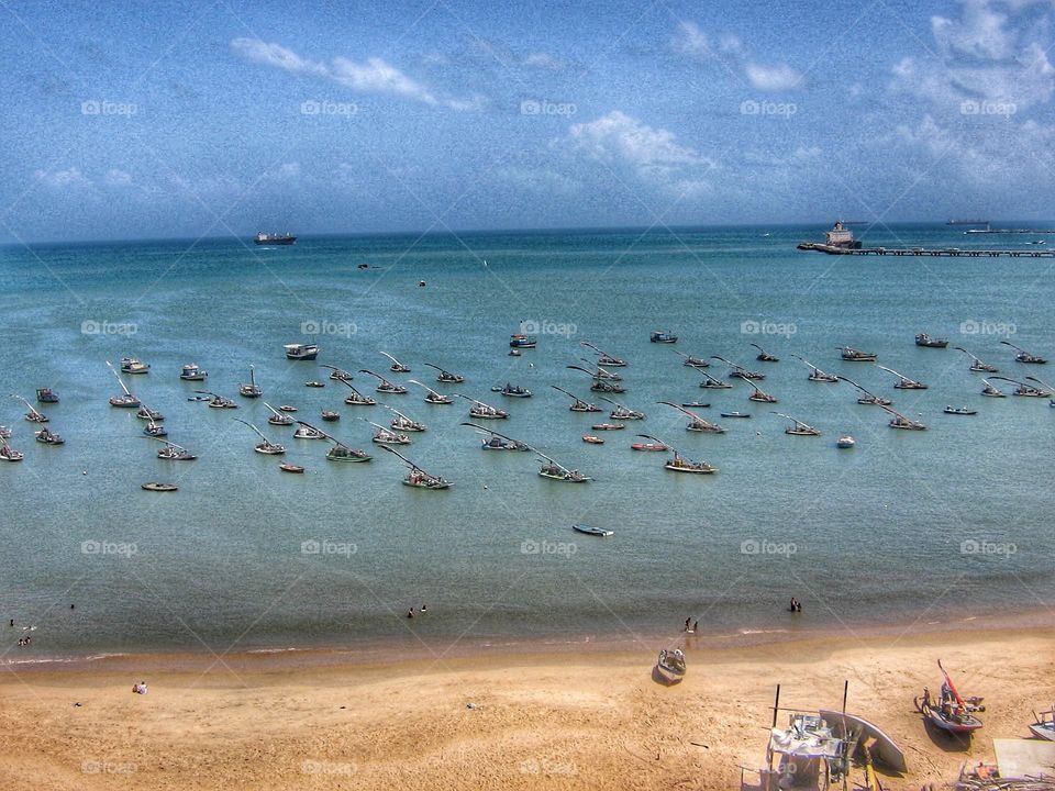 mar praia barcos