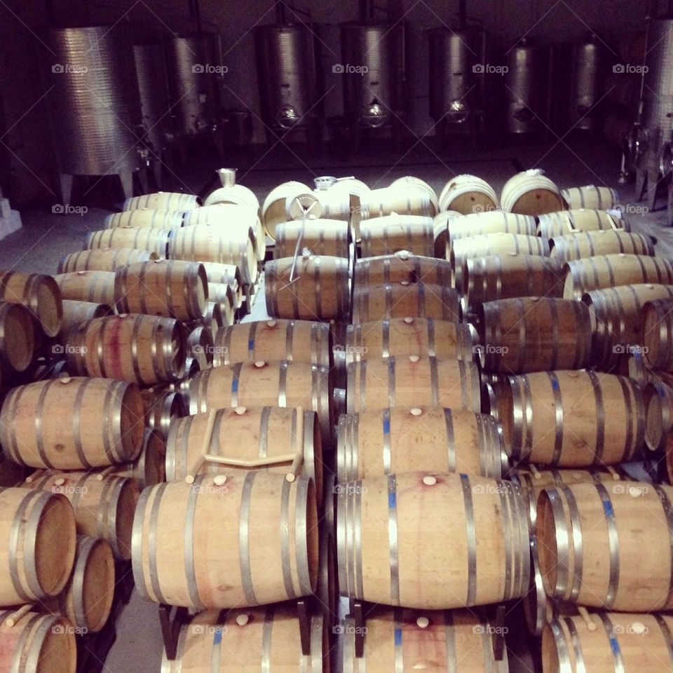 Wine barrels