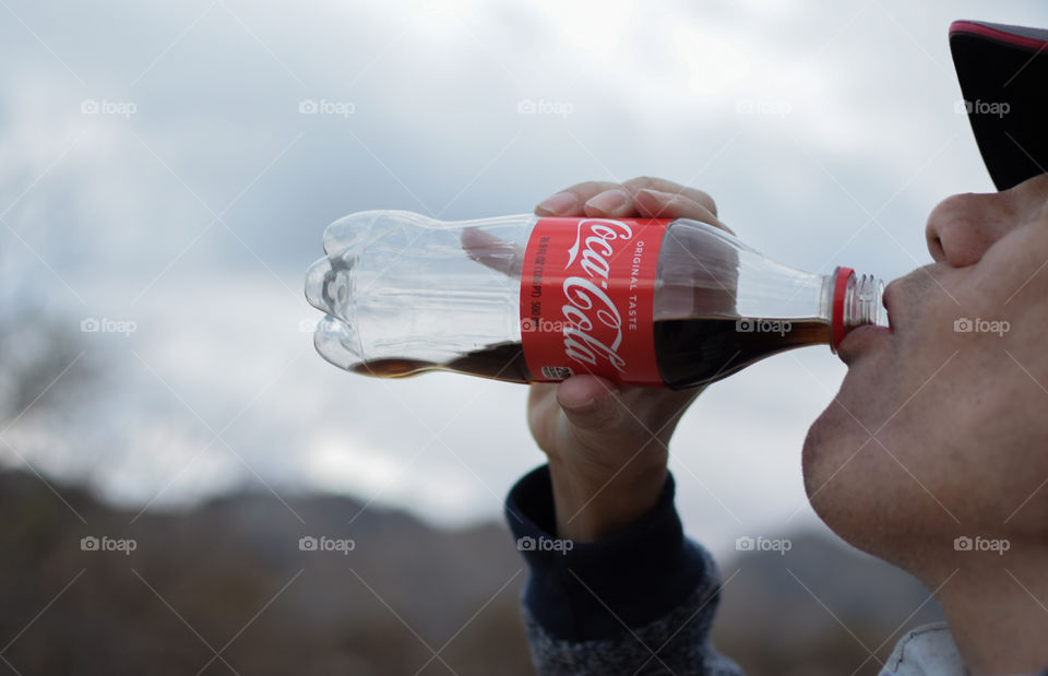 Hiking with coke 