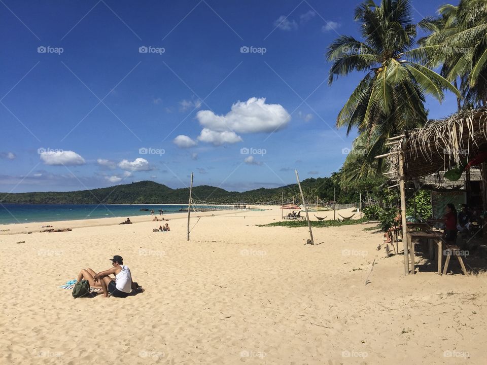 Stunning views of Nacpan Beach in Palawan Philippines 