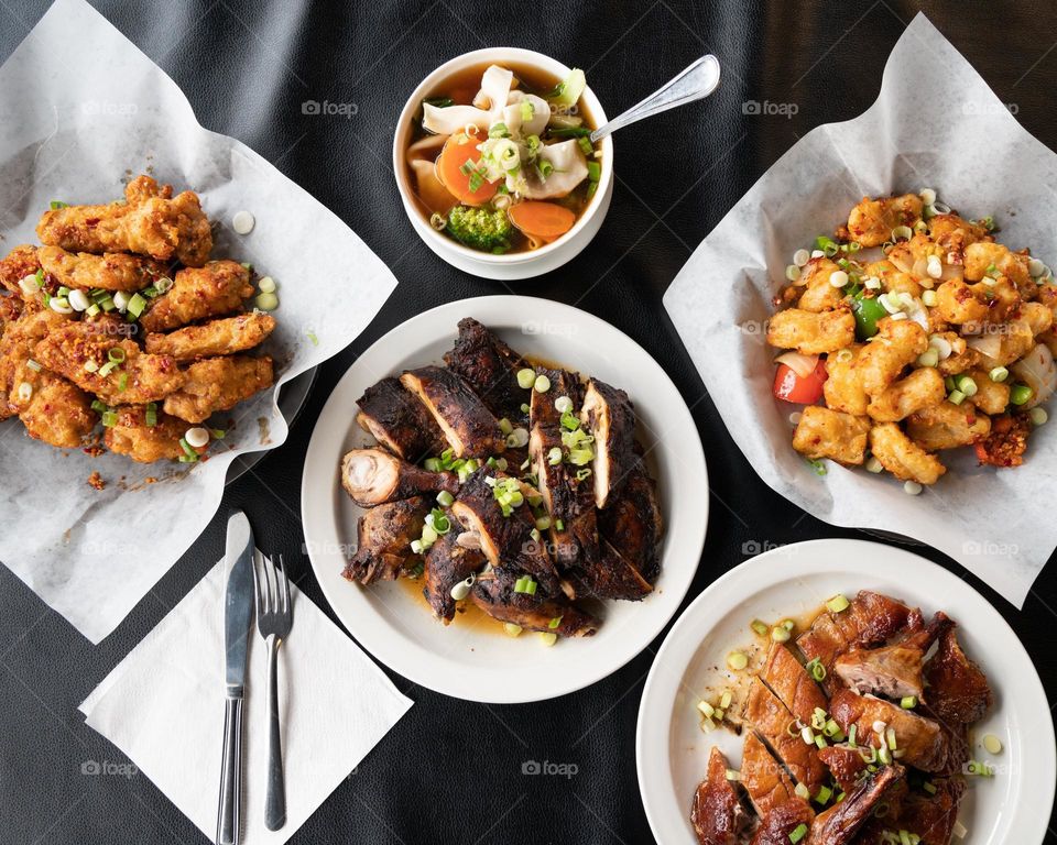 Delicious assorted chicken dishes