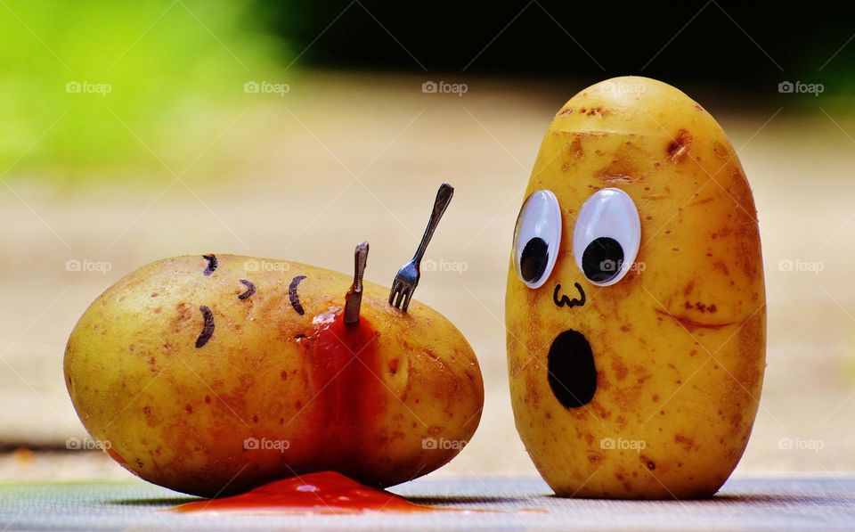 funny potato art.