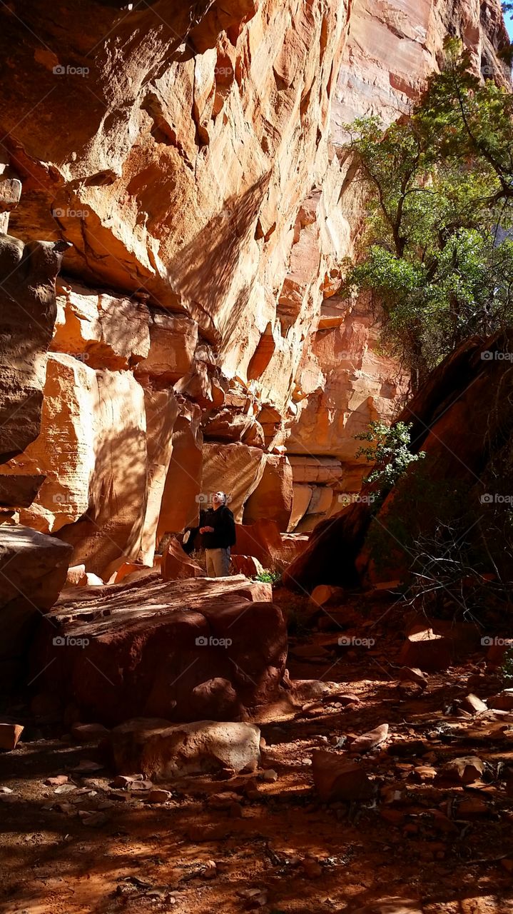Beneath the magnitude . Under the walls of Secret Canyon