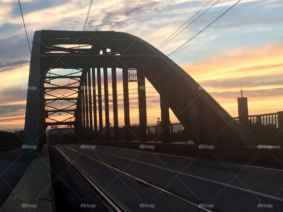 Bridge, Sky, No Person, Travel, Sunset