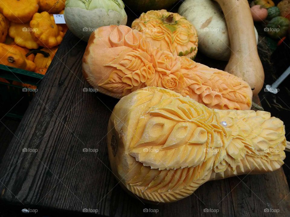 carved vegetables