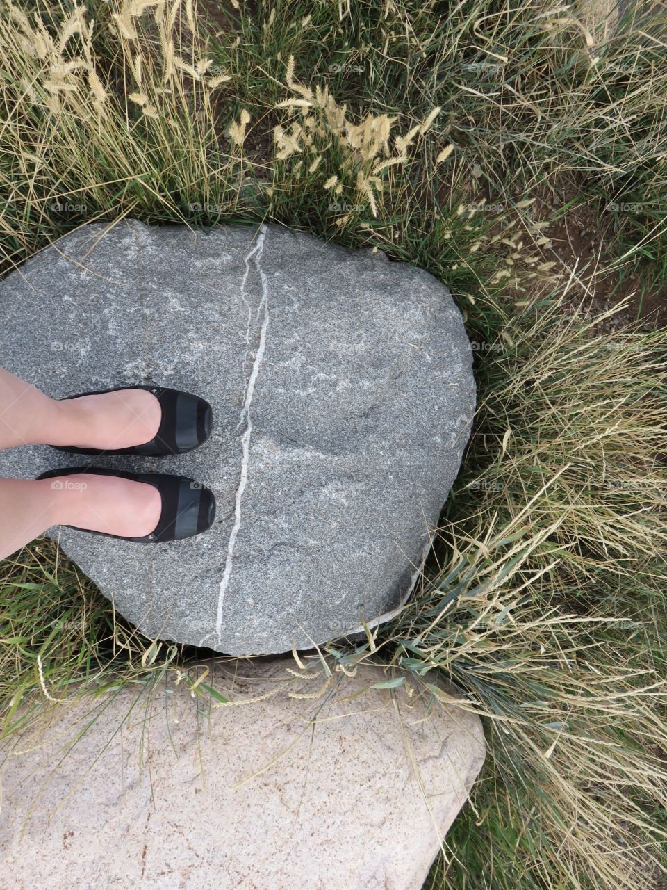 Standing on rock 