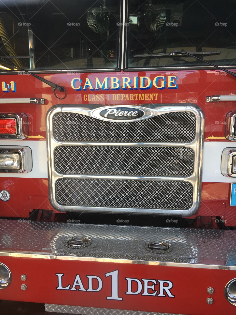 Front of a fire engine 