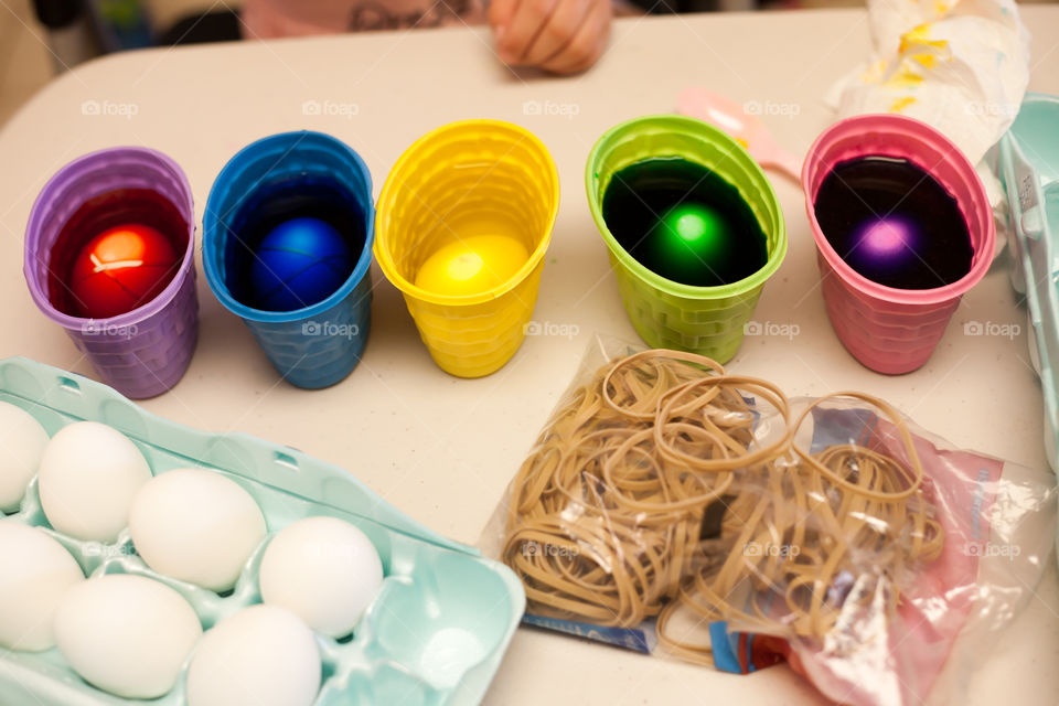 dying Easter eggs