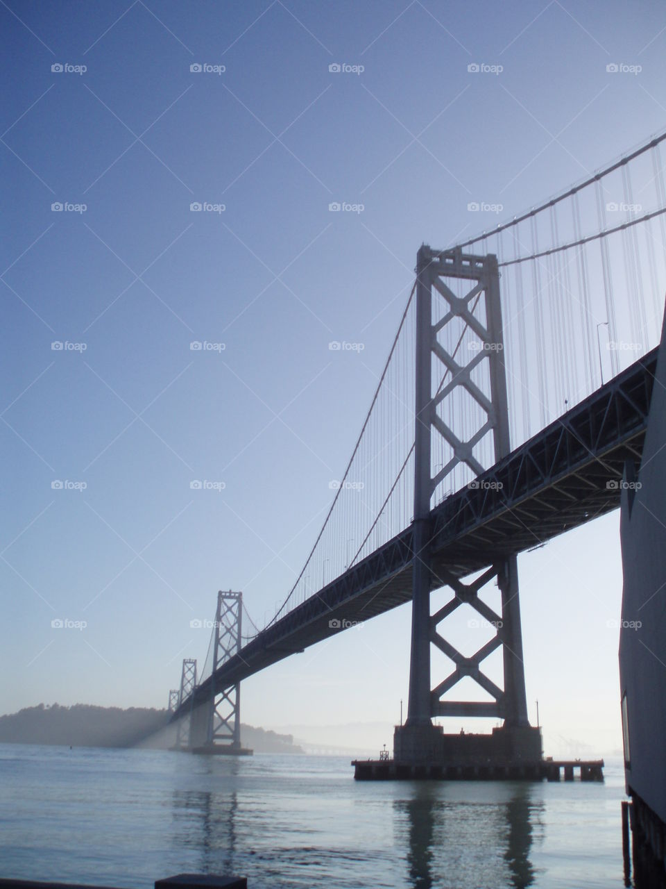 Oakland San Francisco Bay Bridge by the water