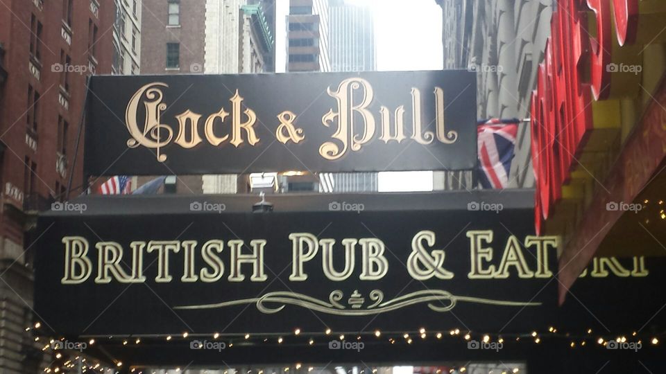 Cock & Bull Pub. British Pub and eatery in NYC