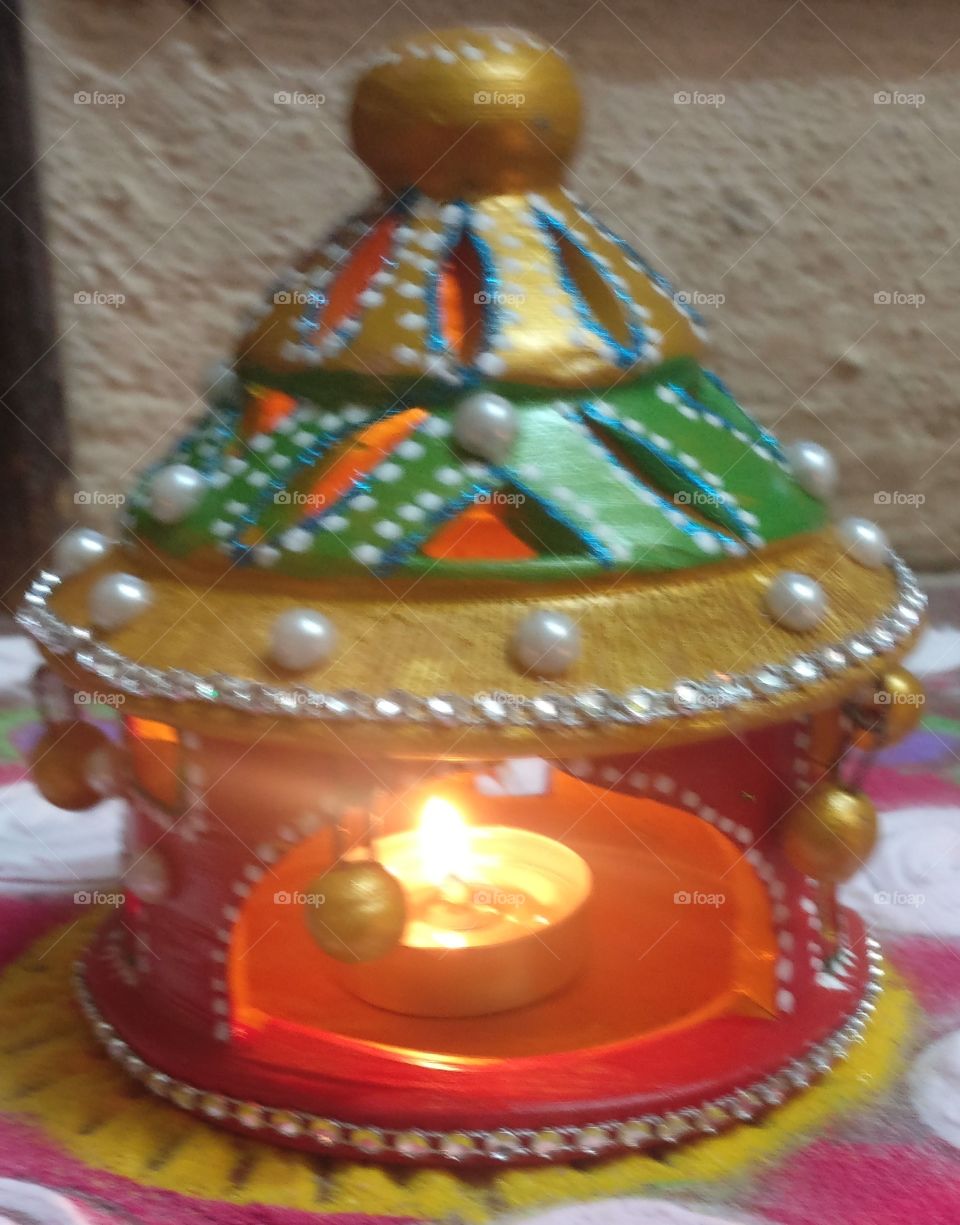 Diya, LAMP, designer Lamp, used in the festival of Light, called as DIWALI in INDIA, spreading light over darkness!