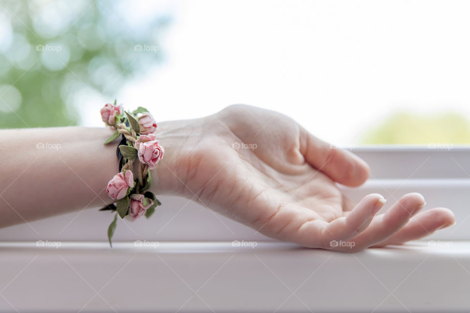 Cute flowers handmade bracelet