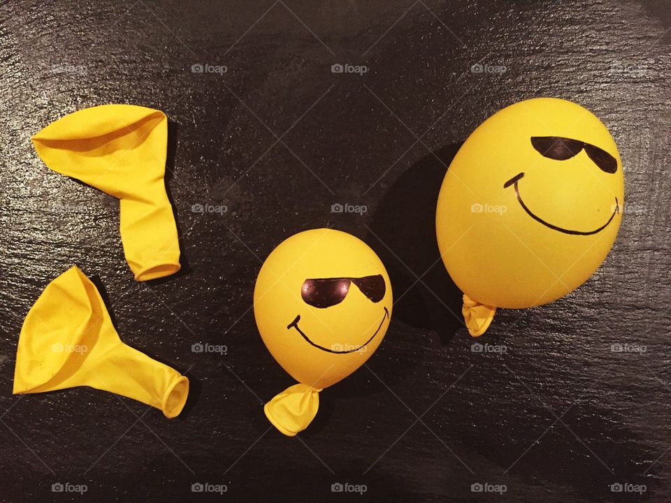 Yellow balloons