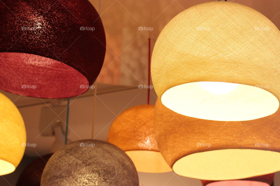 Color ball light pendants, lighting, interior, interior lighting, light pendants