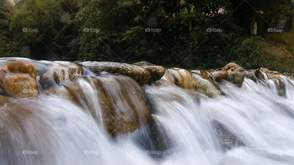 Waterflow at Sungai Rambung (river) Malaysia