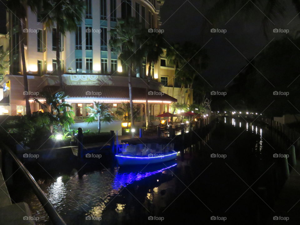 Las Olas Reflections . walking along Las Olas in Ft. Lauderdale on a great evening.