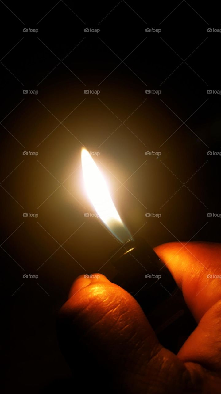 lighter with dark background