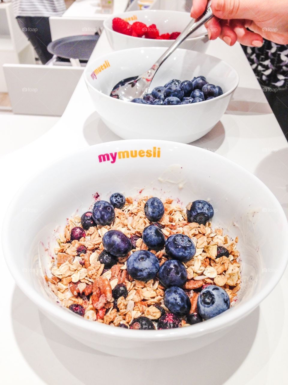 healthy muesli breakfast