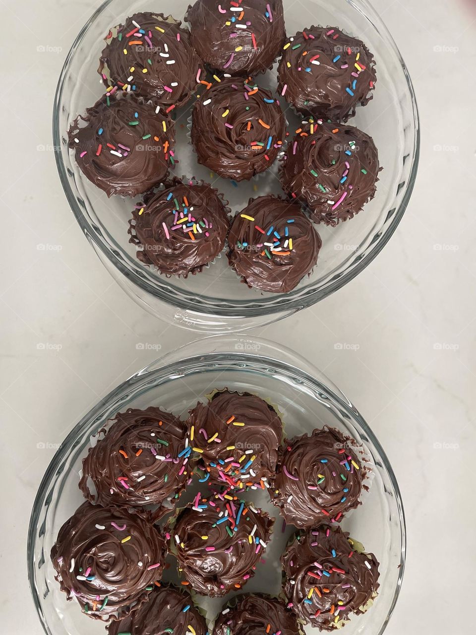 Chocolate sprinkle cupcakes 