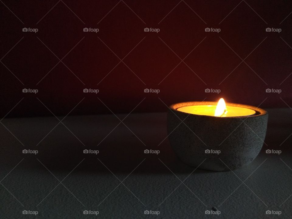 Candle in the evening