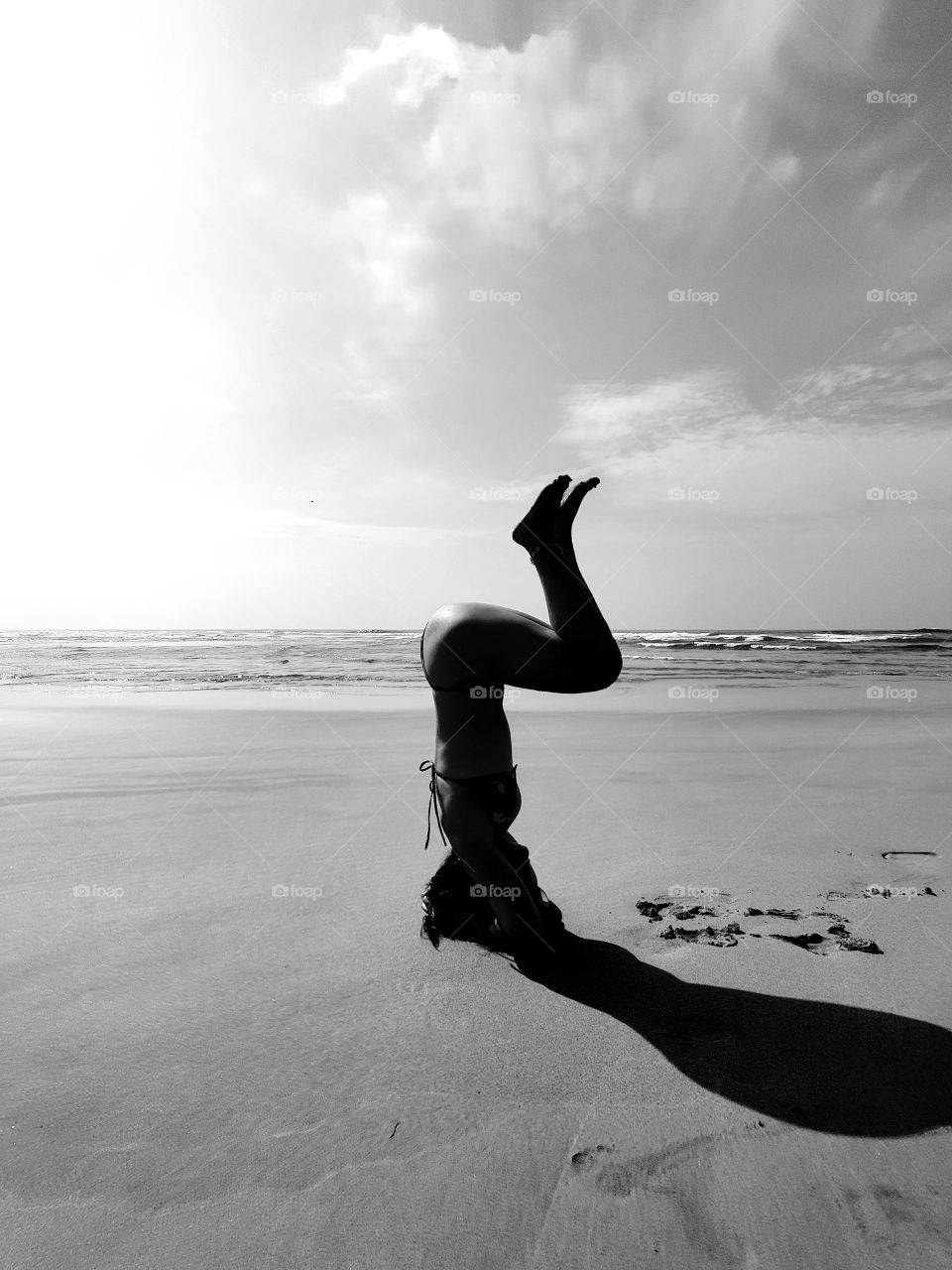 Beach yoga
