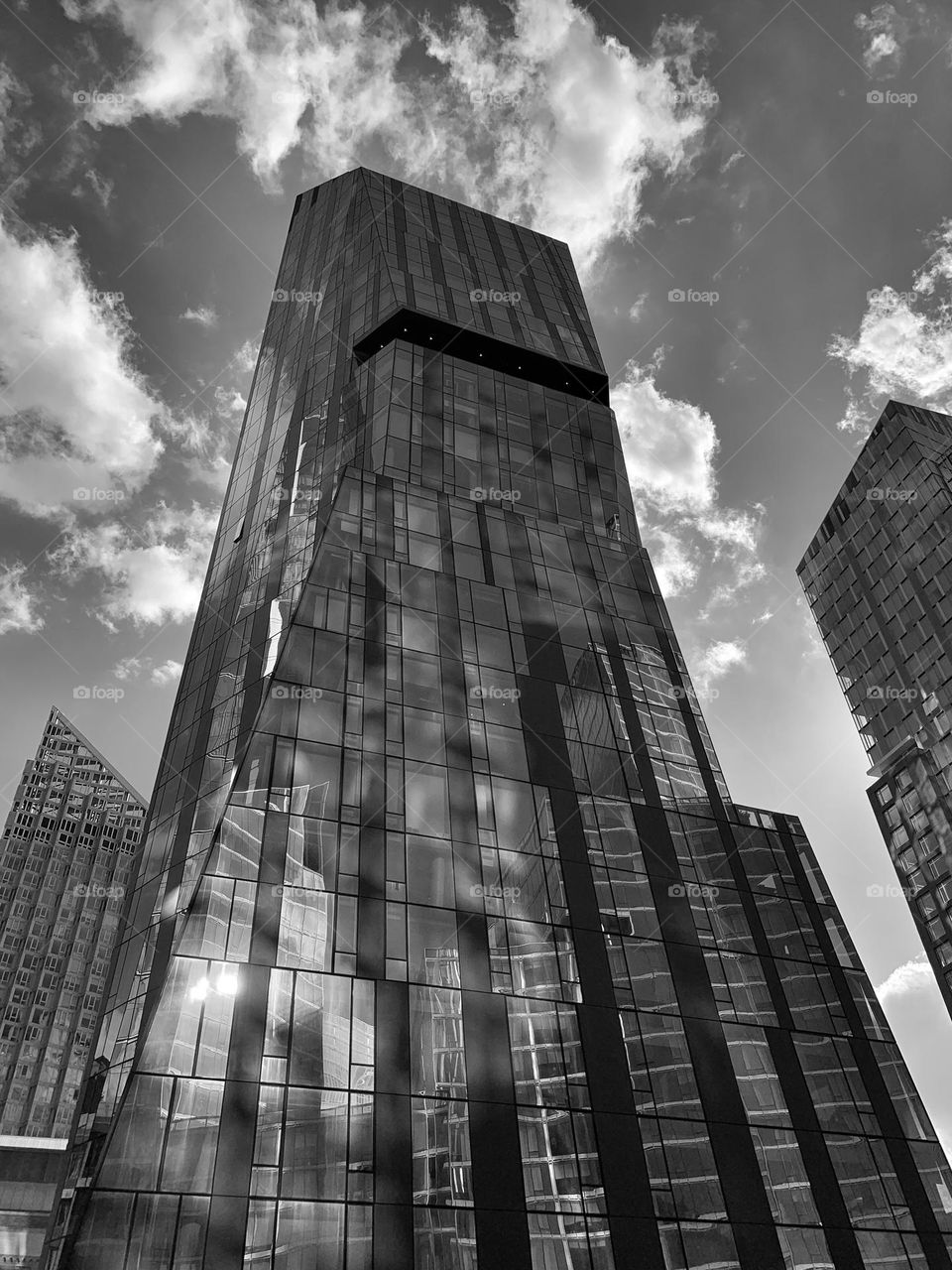 Waterline square condominium resident and office building. Skyscrapers of Manhattan New York.