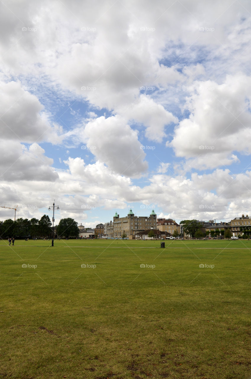 Cambridge view in cloudy day