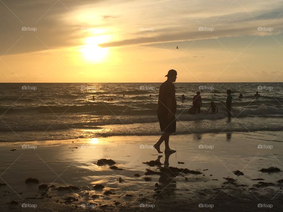 Sunset, Beach, Dawn, Sea, Sun