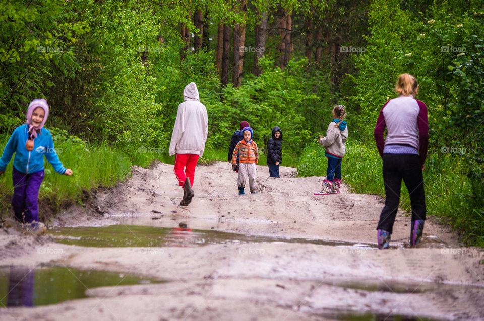 Kids are walking