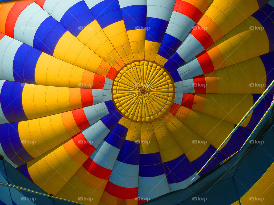 Hot air balloon from the inside