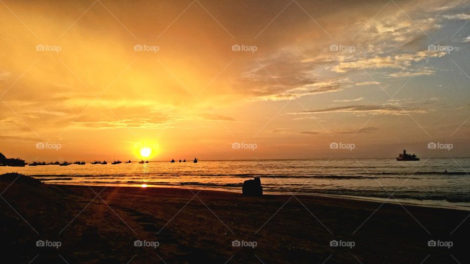 Mancora Beach Peru sunset