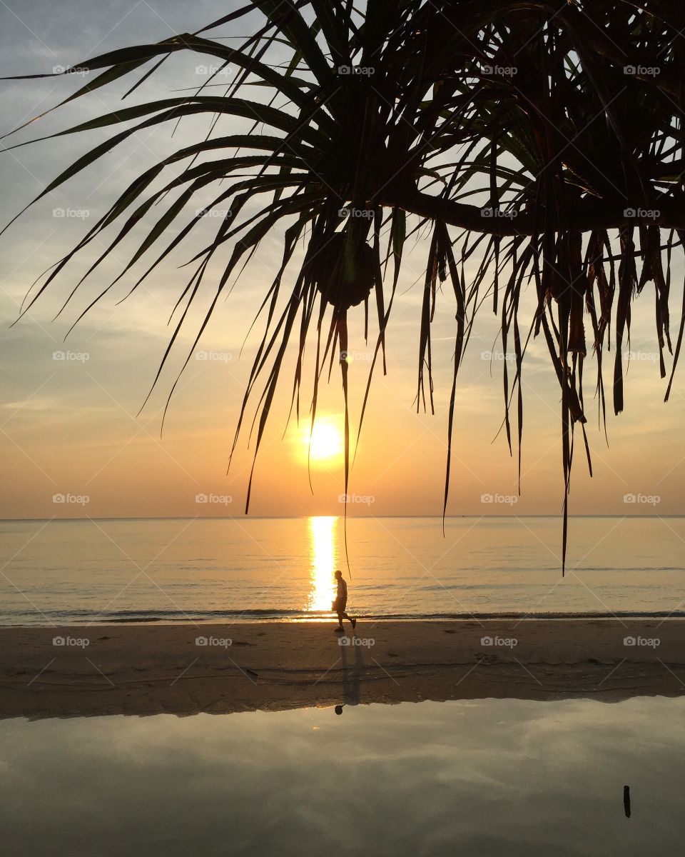 Awesome sunrise at the beautiful bea