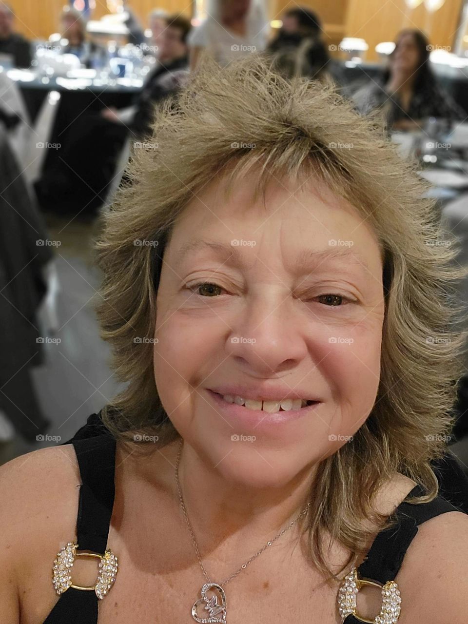 Happy at a work function