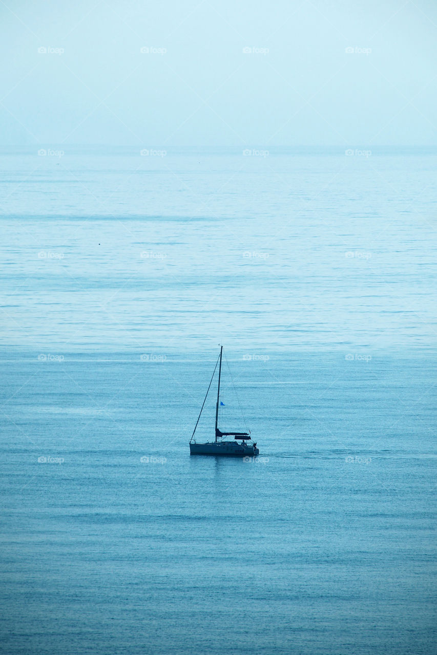 lonely boat. holidays