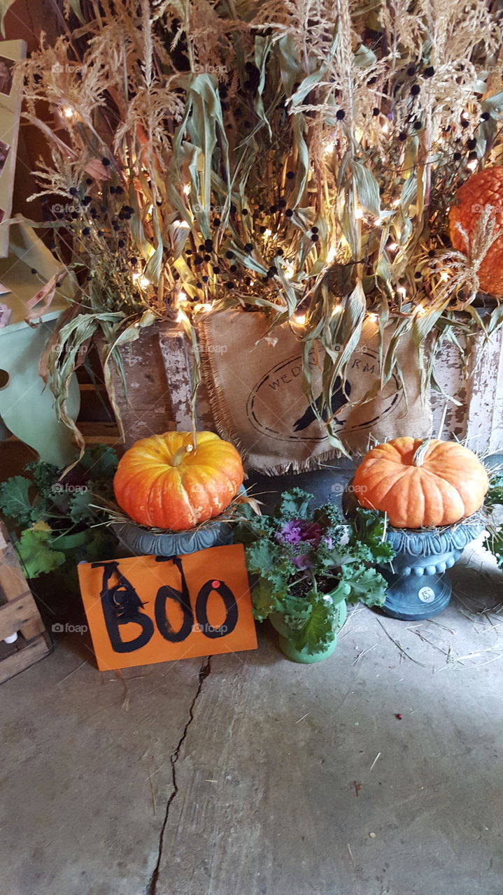 fall vintage display