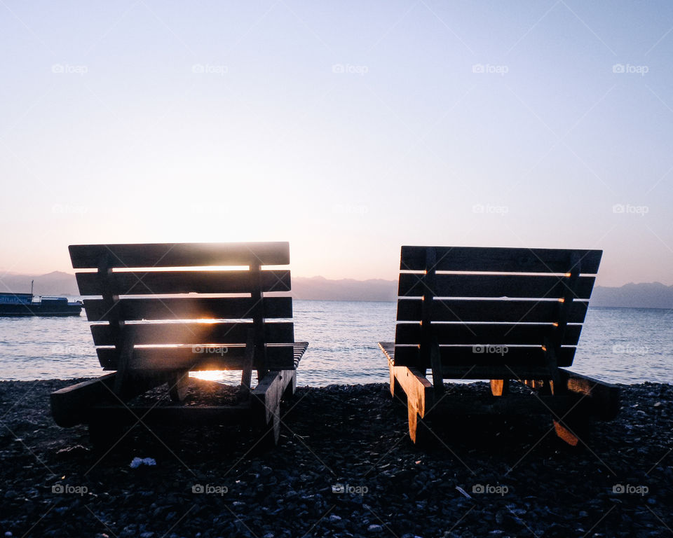 chair and sunset