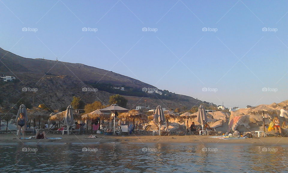 famous beach Paros island
