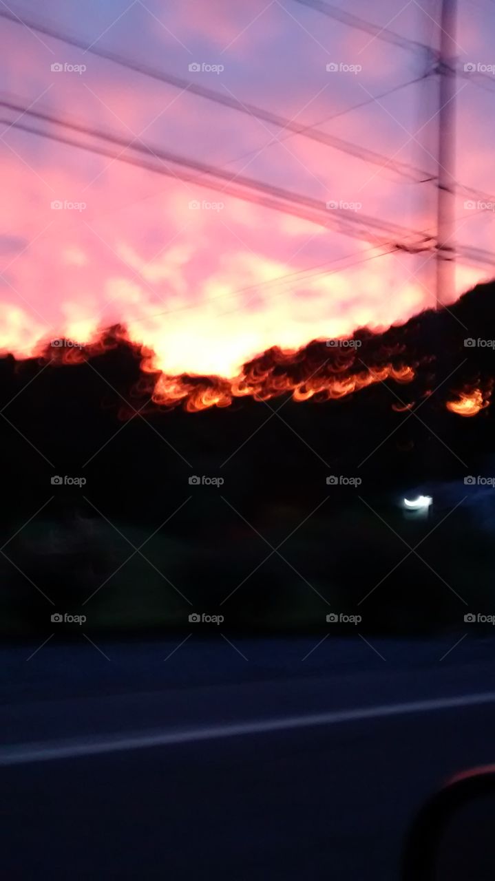 blurry sunset pic